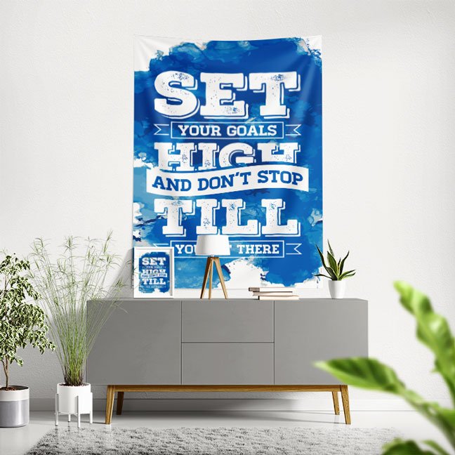 Set Your Goals High Duvar Örtüsü 7644