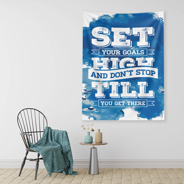 Set Your Goals High Duvar Örtüsü 7644