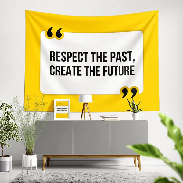 quotes-wall-tapestry-decor-8250-00 Respect The Past Duvar Örtüsü 8250