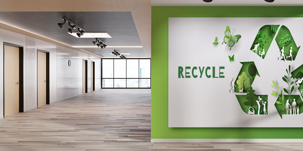 "RECYCLE" Temalı Sanatsal Doğa ve İnsan Temalı Duvar Giydirme 8013