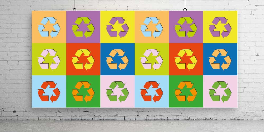 recycle-wall-posters-1139-01 Modern Sanat Tarzı Geri Dönüşüm Sembolleri Duvar Giydirme 1139