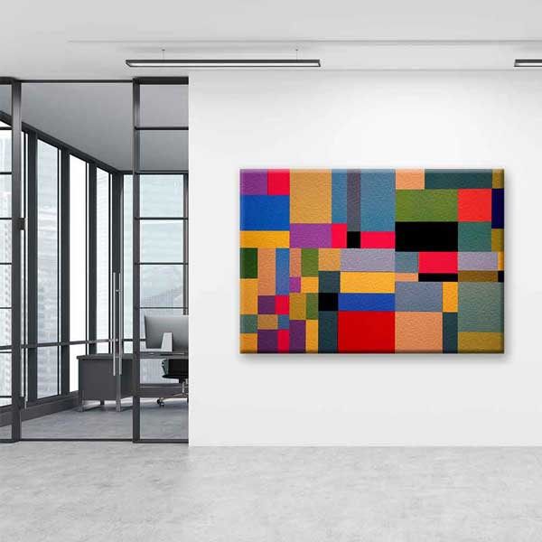 Renkli Geometrik Soyut Sanat Kanvas Tablo 4138