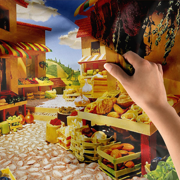 Akdeniz Meyve ve Sebze Pazarı Duvar Örtüsü 8322