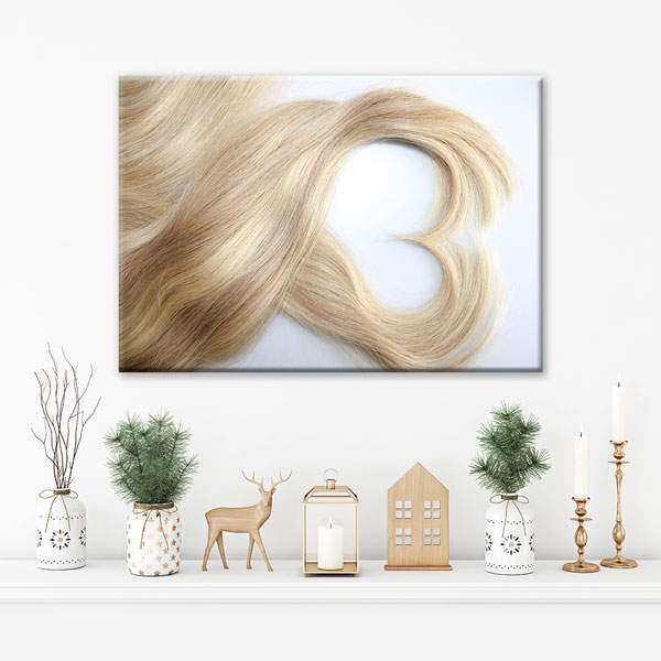 sac-guzellik-duvar-dekor-5644-02 Kalp Şekilli Saç Temalı Kuaför Duvar Tablosu – 5644