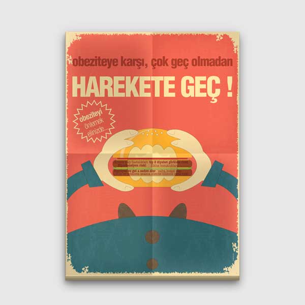 Obeziteye Karşı Harekete Geç Poster Tablosu – 1497