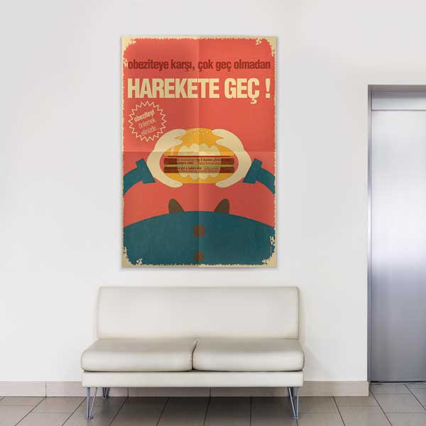 Obeziteye Karşı Harekete Geç Poster Tablosu – 1497