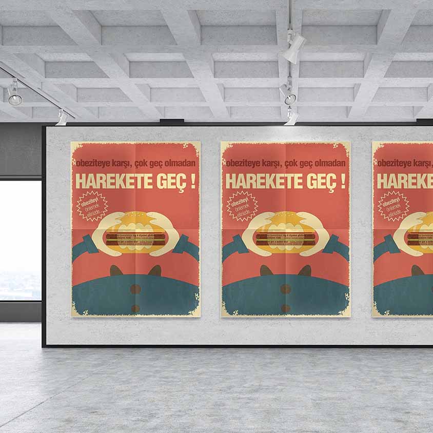 Obeziteye Karşı Harekete Geç Poster Tablosu – 1497