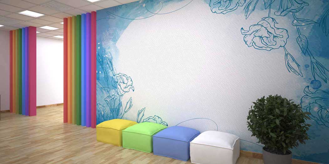 Minimal Çizgisel Çiçek Desenli Modern Duvar Kağıdı 4242