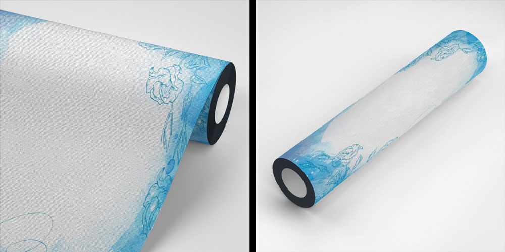 Minimal Çizgisel Çiçek Desenli Modern Duvar Kağıdı 4242