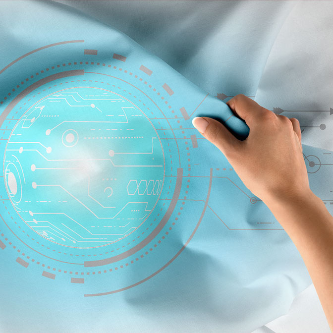 sanat-dekor-5417-06 Fütüristik Dijital Devre Küre Tasarımlı Duvar Örtüsü 5417