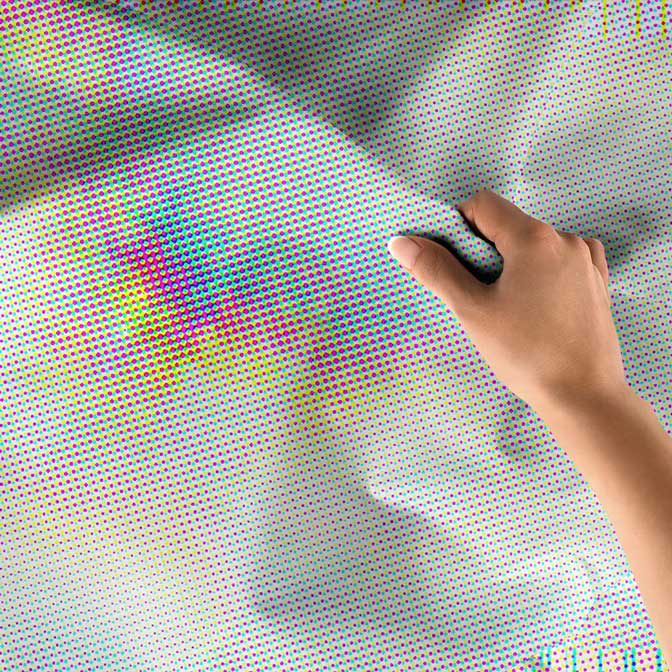 Renkli Doku Efektli Minimal Dijital Sanat Duvar Örtüsü 5420