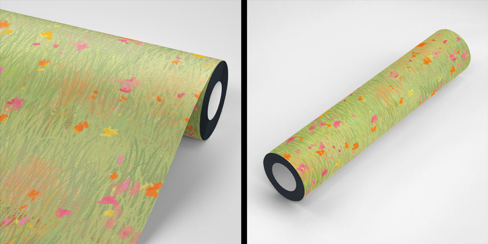 Sanatsal Çayır Çiçekleri Desenli Botanik Duvar Kağıdı 4260