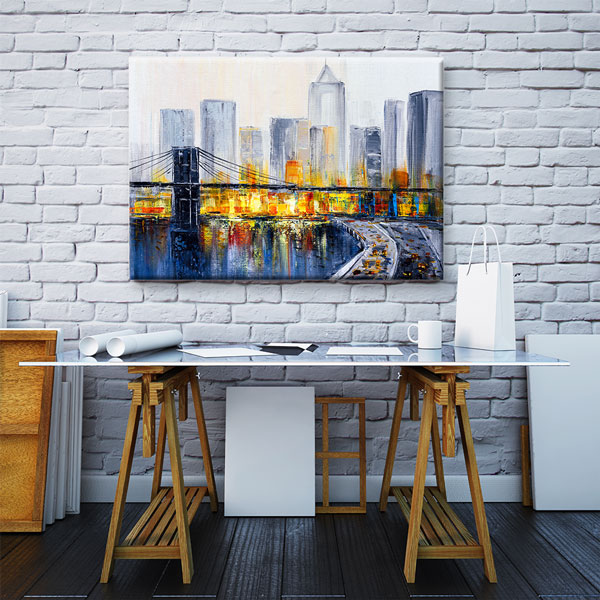 Köprü ve Şehir Silüeti Kanvas Tablo – 5543