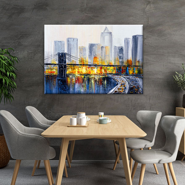 Köprü ve Şehir Silüeti Kanvas Tablo – 5543