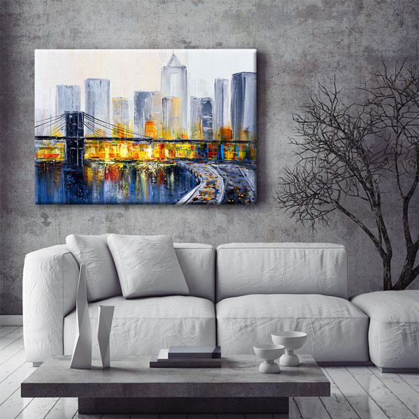 Köprü ve Şehir Silüeti Kanvas Tablo – 5543