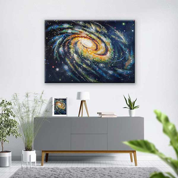 Soyut Spiral Galaksi Kanvas Tablo 4327