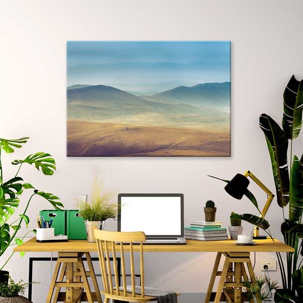Sisli Dağlar ve Bozkır Manzarası Kanvas Tablo 12100