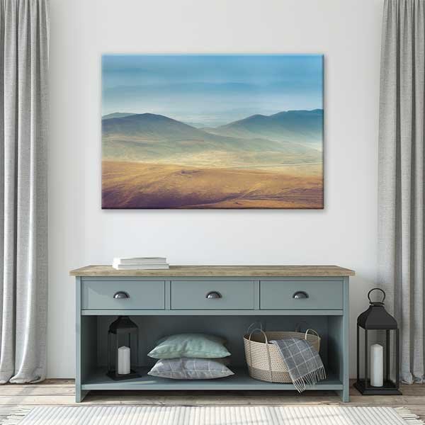 Sisli Dağlar ve Bozkır Manzarası Kanvas Tablo 12100