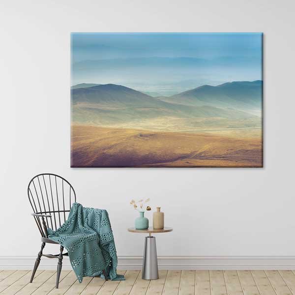 Sisli Dağlar ve Bozkır Manzarası Kanvas Tablo 12100
