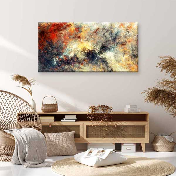 Ateş Tonlu Soyut Sanat Kanvas Tablo 4121