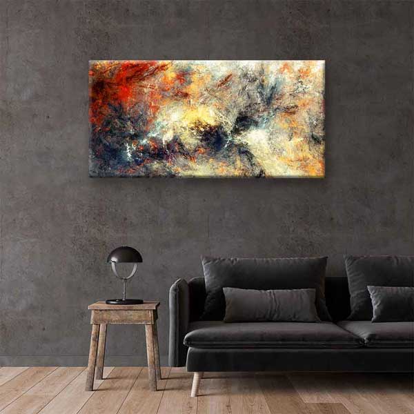 Ateş Tonlu Soyut Sanat Kanvas Tablo 4121