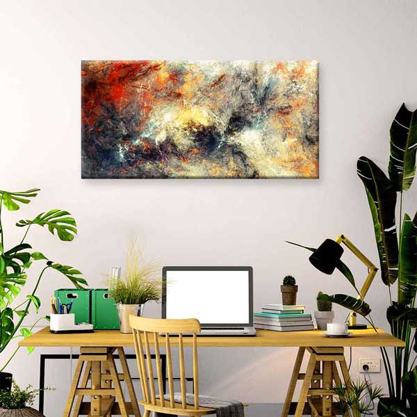 Ateş Tonlu Soyut Sanat Kanvas Tablo 4121