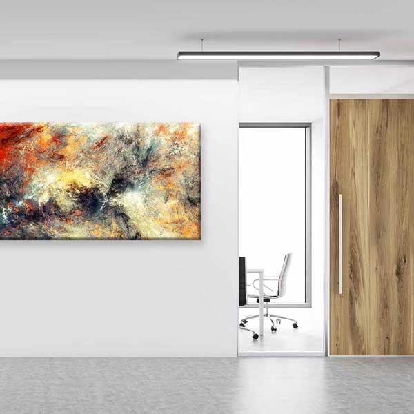 Ateş Tonlu Soyut Sanat Kanvas Tablo 4121
