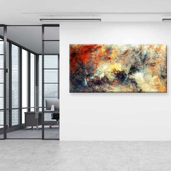 Ateş Tonlu Soyut Sanat Kanvas Tablo 4121