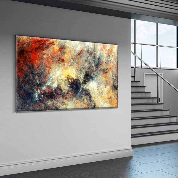 Ateş Tonlu Soyut Sanat Kanvas Tablo 4121