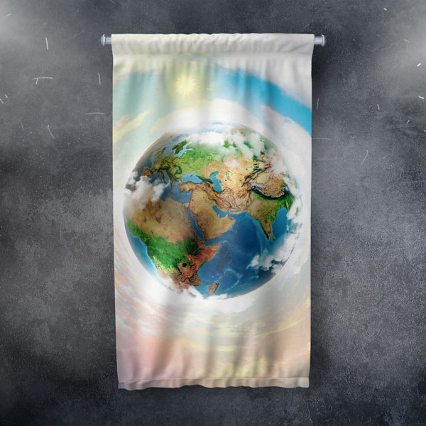 "Save The Earth & Go Green" Temalı Dünya Tasarrufu Duvar Flaması 8101