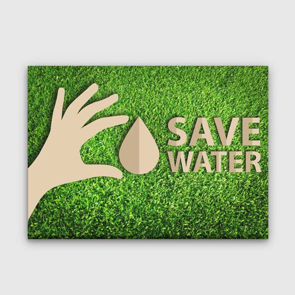 "Save Water" Su Tasarrufu Duvar Tablosu - Çevre Bilinci Dekoru – 3365