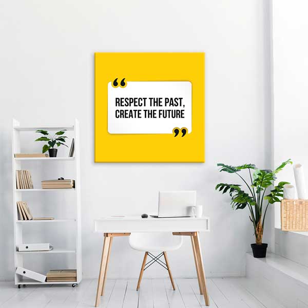saying-wall-art-3163-01 Geçmişe Saygı Geleceği Yarat Duvar Tablosu – 3163