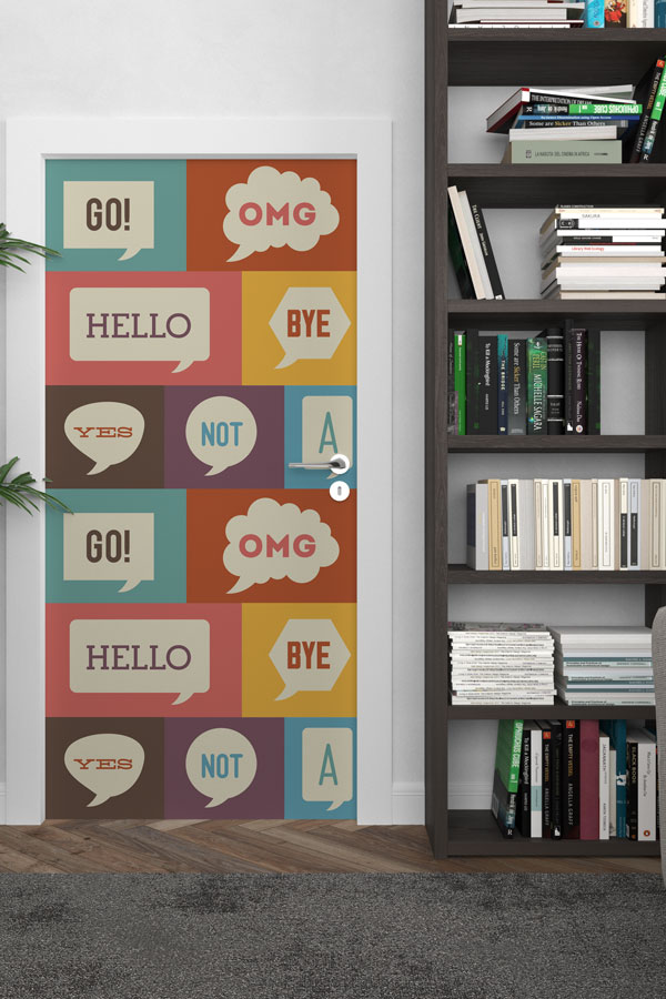 Kapı Giydirme: İngilizce Konuşma Balonları 8791