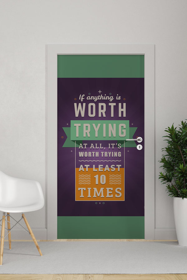 Motivasyonel İngilizce Sınıf Kapı Giydirme 8767