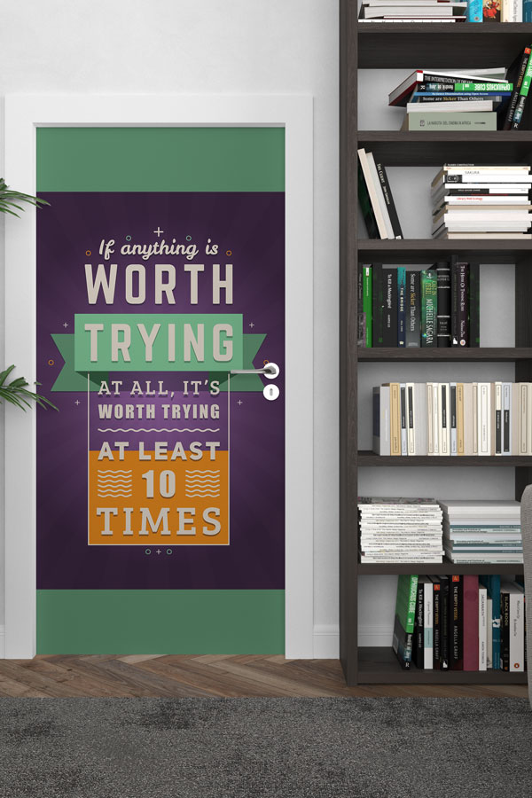 Motivasyonel İngilizce Sınıf Kapı Giydirme 8767