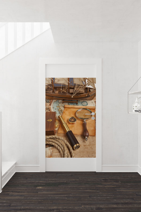 school-class-door-art-8798-01 Antik Harita ve Keşif Temalı Kapı Giydirme - Tarih ve Coğrafya Sınıfları 8798