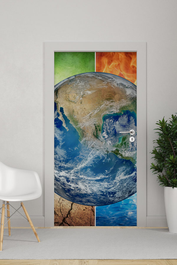 Dünya ve Dört Element Temalı Kapı Giydirme - Bilim ve Doğa Sınıfları 8799