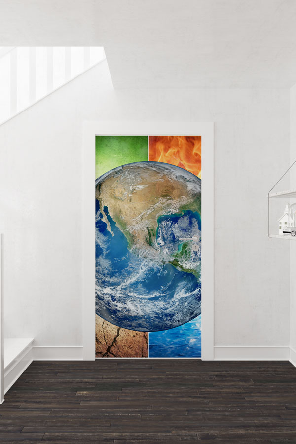 Dünya ve Dört Element Temalı Kapı Giydirme - Bilim ve Doğa Sınıfları 8799