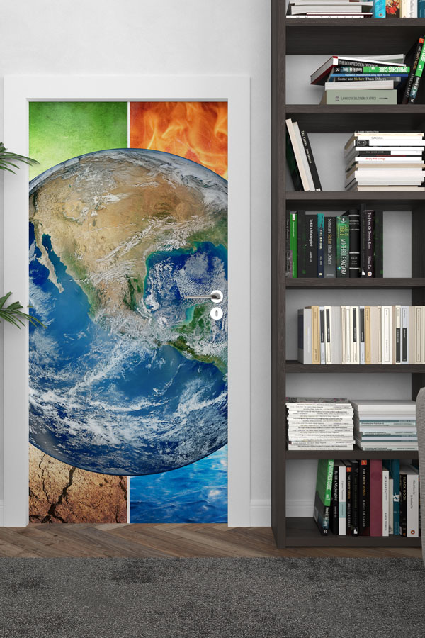 Dünya ve Dört Element Temalı Kapı Giydirme - Bilim ve Doğa Sınıfları 8799