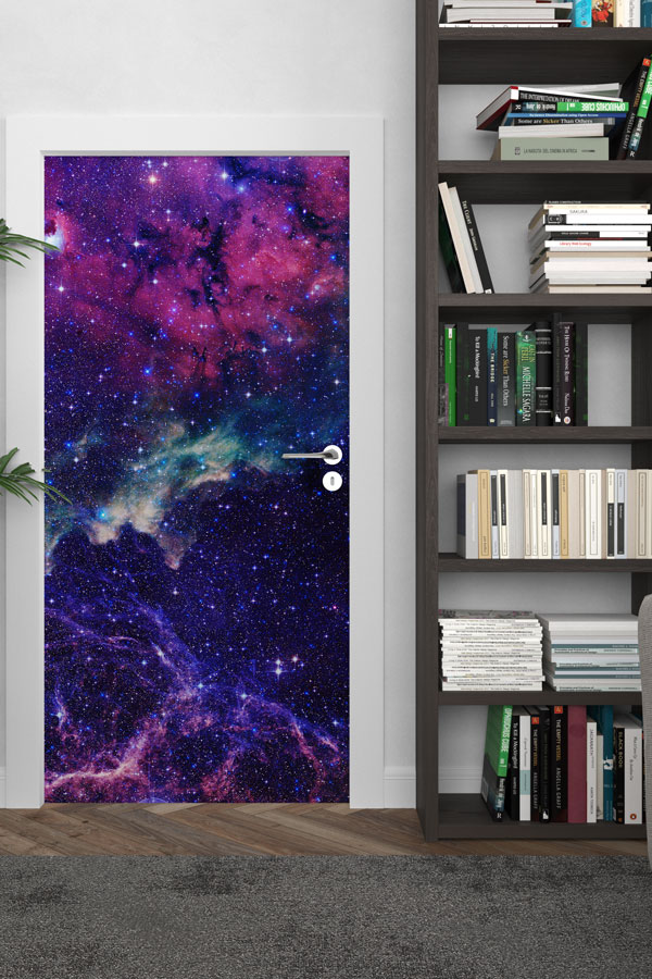 school-class-door-decor-8561-02 Nebula ve Galaksi Temalı Kapı Giydirme 8561