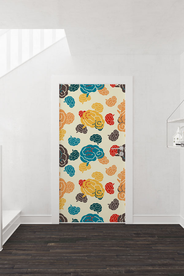 "Renkli Beyinler ve Düşünce Desenleri" Kapı Giydirme 9208