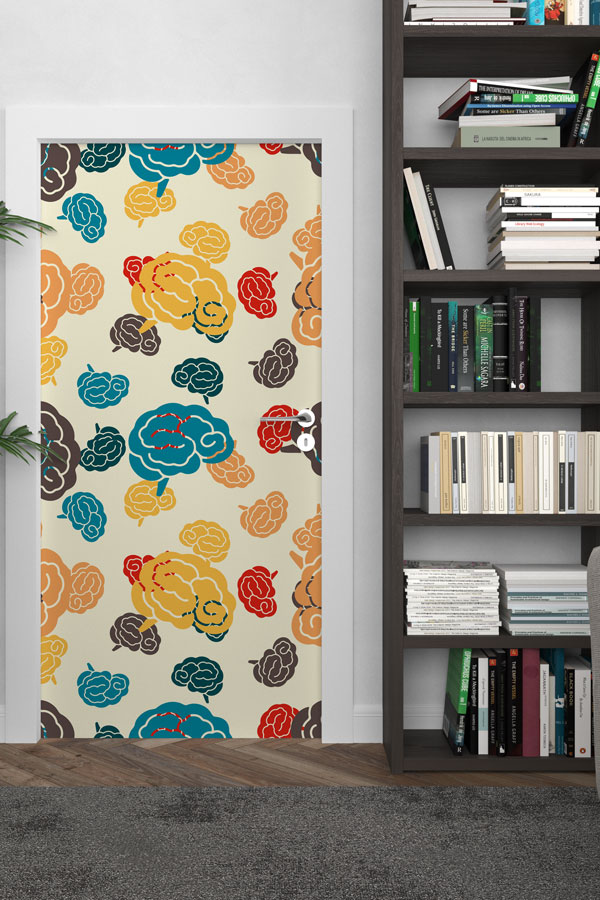 "Renkli Beyinler ve Düşünce Desenleri" Kapı Giydirme 9208