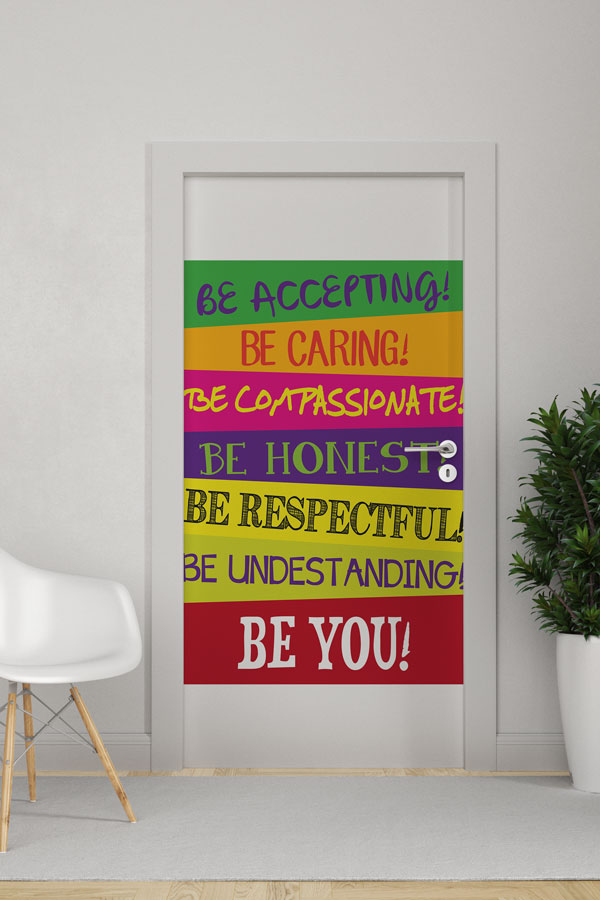 İngilizce Sınıf Değerleri ve Davranış Kuralları Kapı Giydirmesi 8710