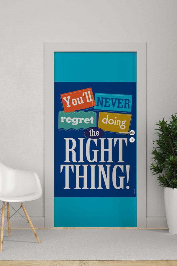 İngilizce Doğru Davranış Motivasyon Kapı Giydirmesi 8712