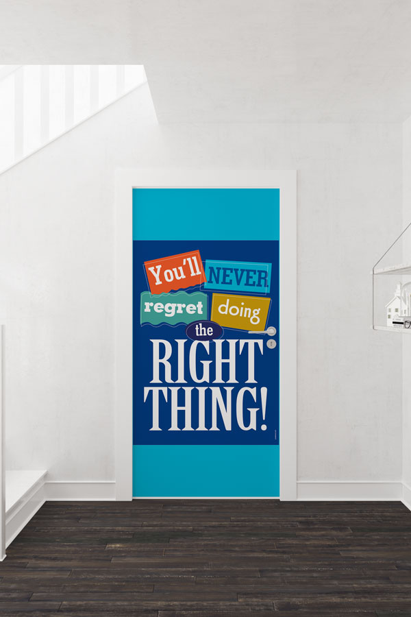 İngilizce Doğru Davranış Motivasyon Kapı Giydirmesi 8712