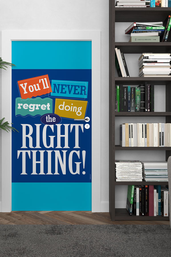 İngilizce Doğru Davranış Motivasyon Kapı Giydirmesi 8712