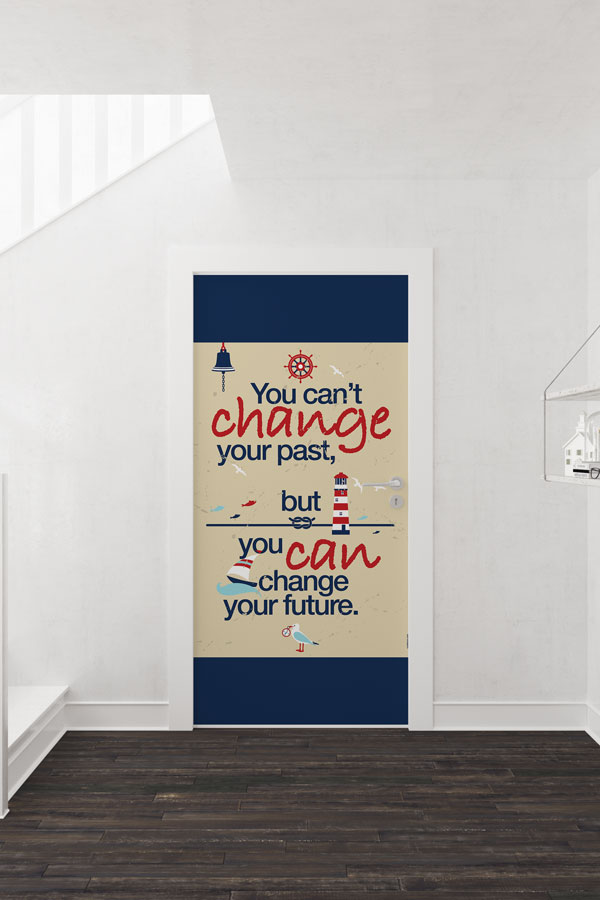 İngilizce Geçmiş ve Gelecek Motivasyon Kapı Giydirmesi 8716