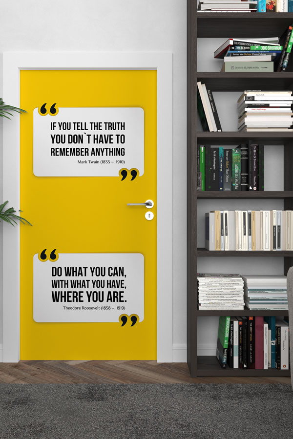 İngilizce Mark Twain & Theodore Roosevelt Sözleri Kapı Giydirmesi 8726