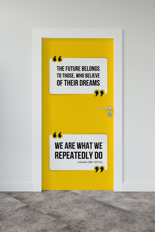 İngilizce Aristoteles Motivasyon Kapı Giydirmesi 8728