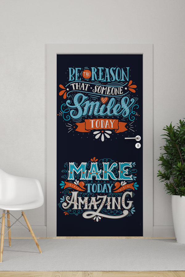 İngilizce Nezaket ve Pozitiflik Motivasyon Kapı Giydirmesi 8731